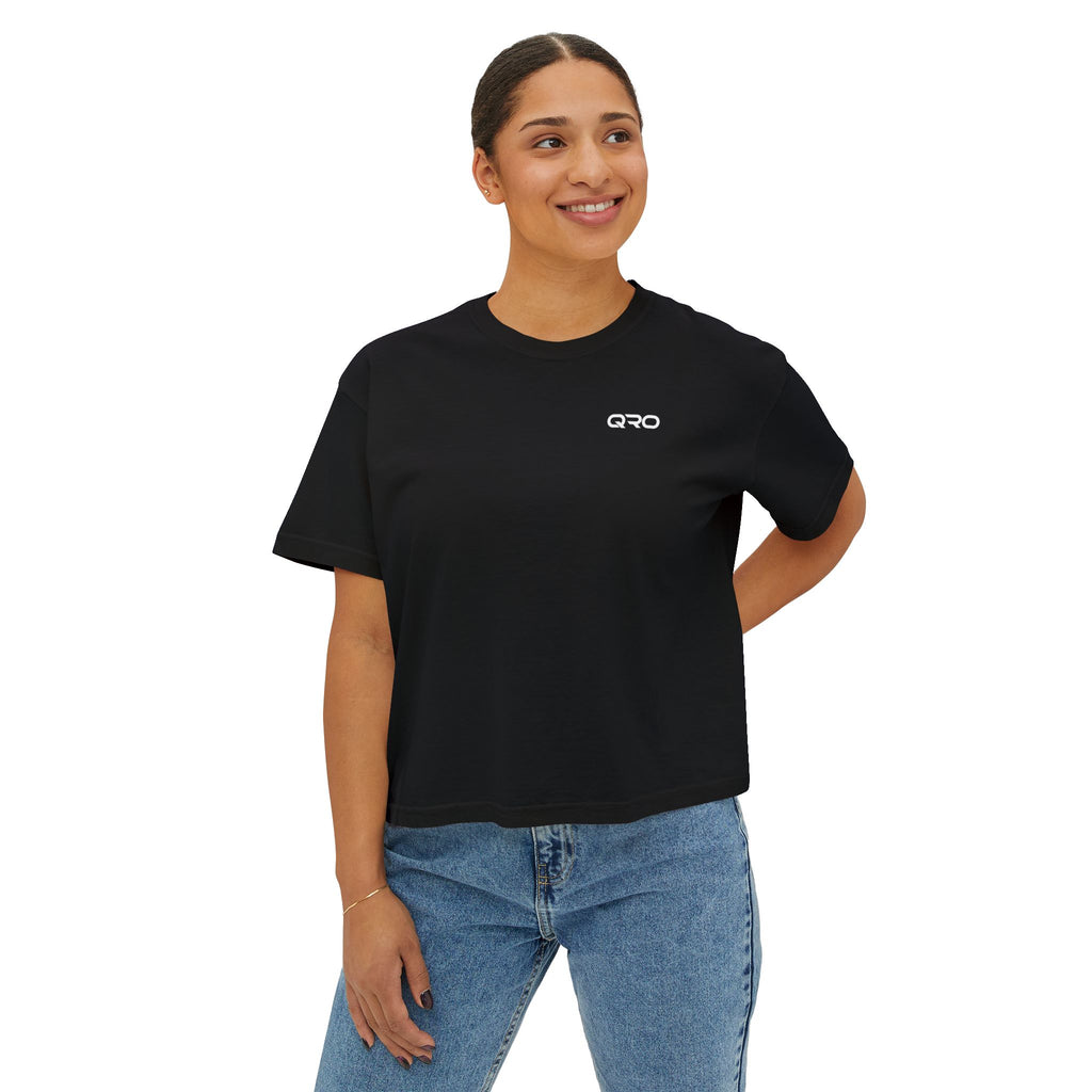 QRO Boxy Tee | Womens cropped tee